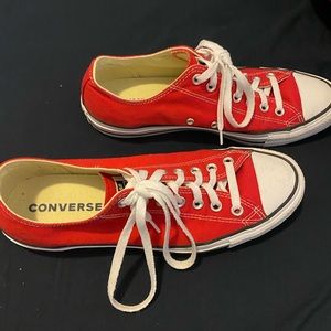 Red low Converse shoes